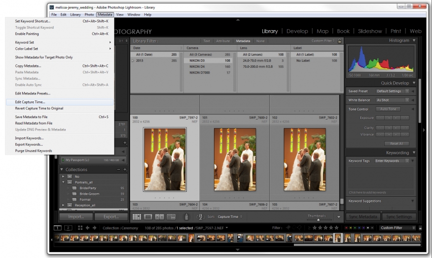 Severine Photography | How to synchronize your capture time in Lightroom