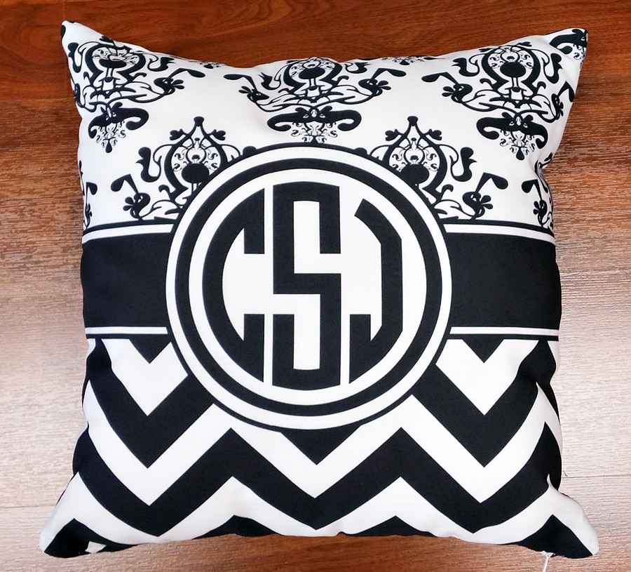 monogram pillow