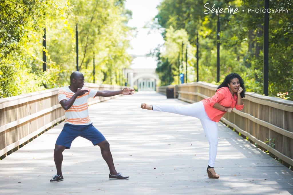 silly engagement photos
