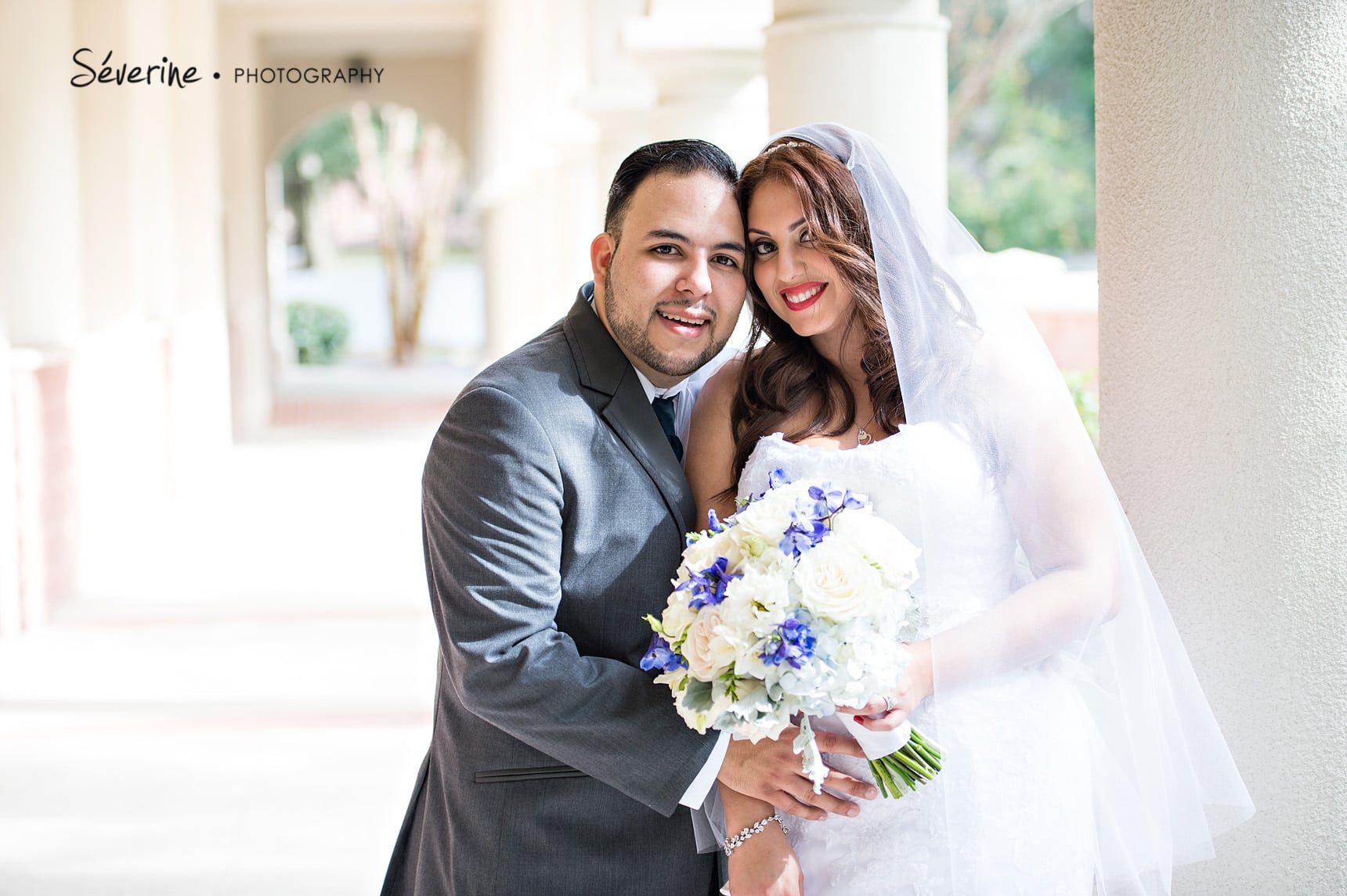 Bride and Groom in Casa Marina Wedding