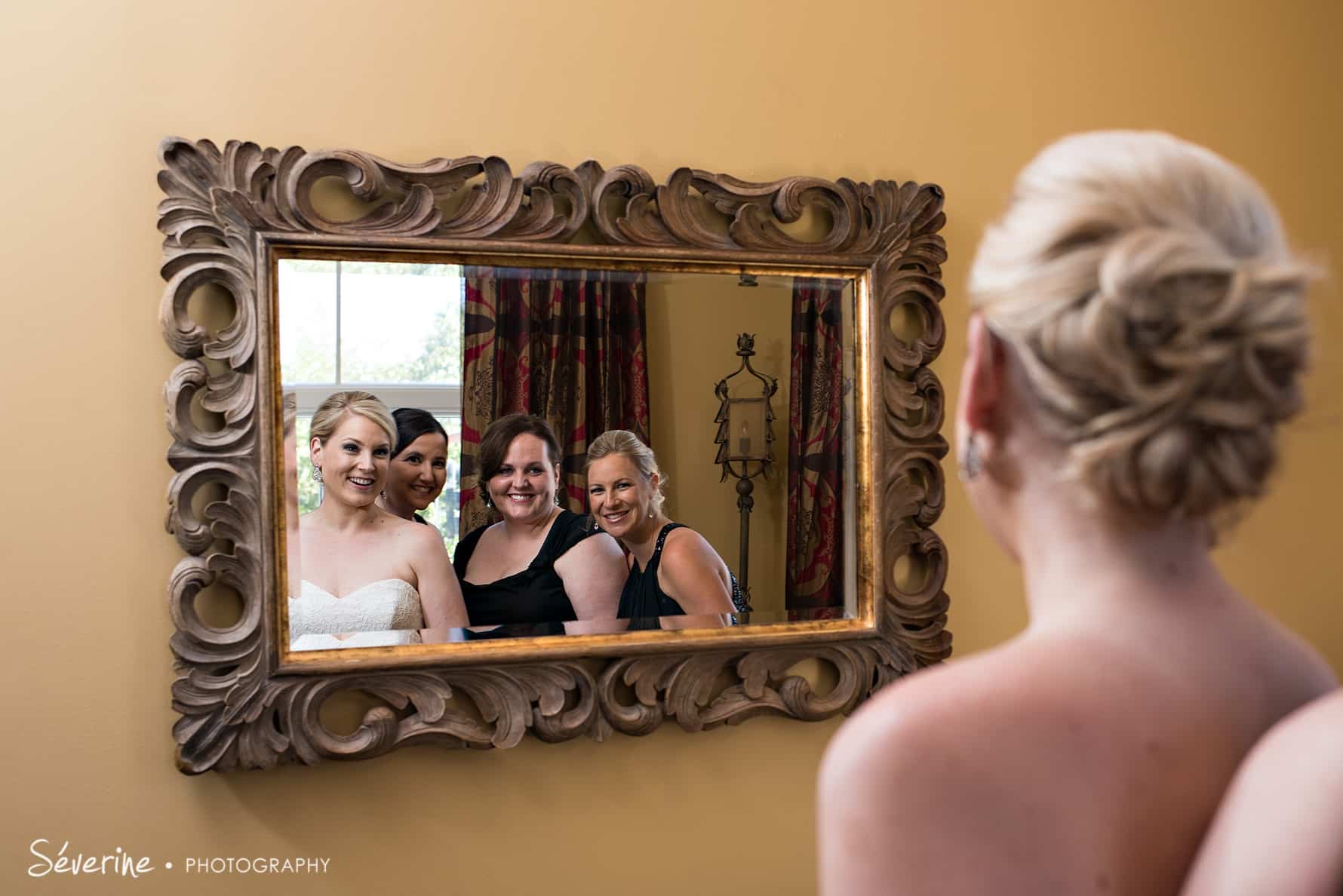 bride with bridesmaids wedding