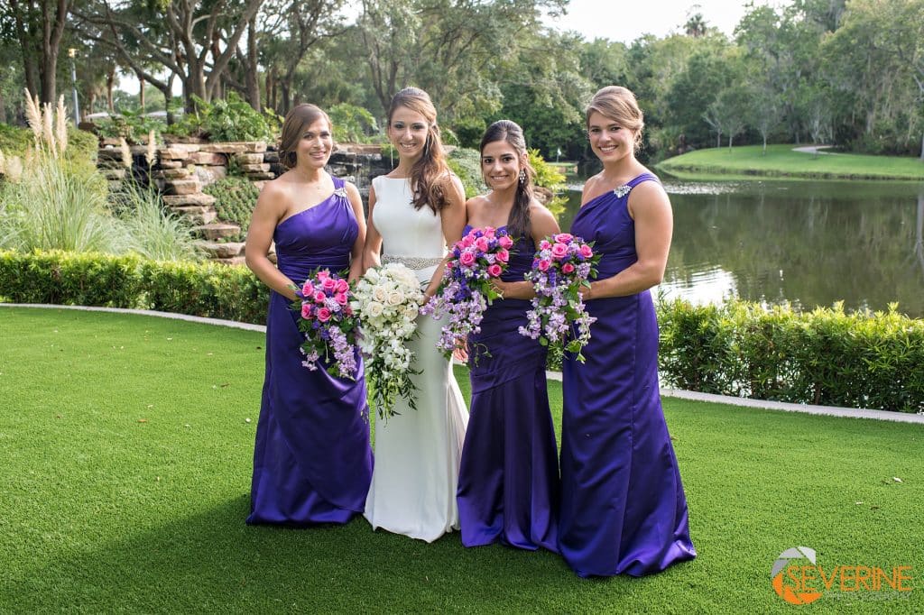 purple bridesmaids