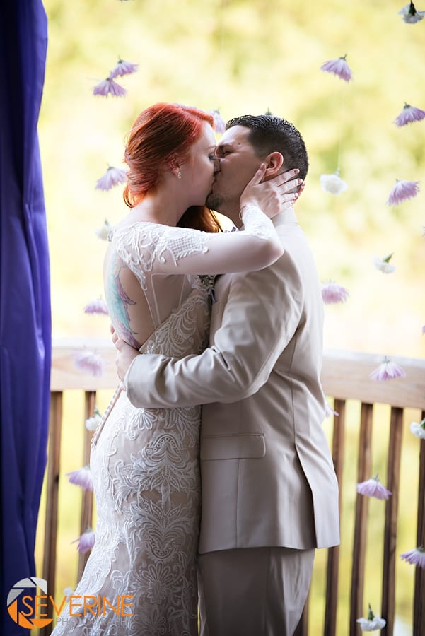 first kiss lavender themed wedding