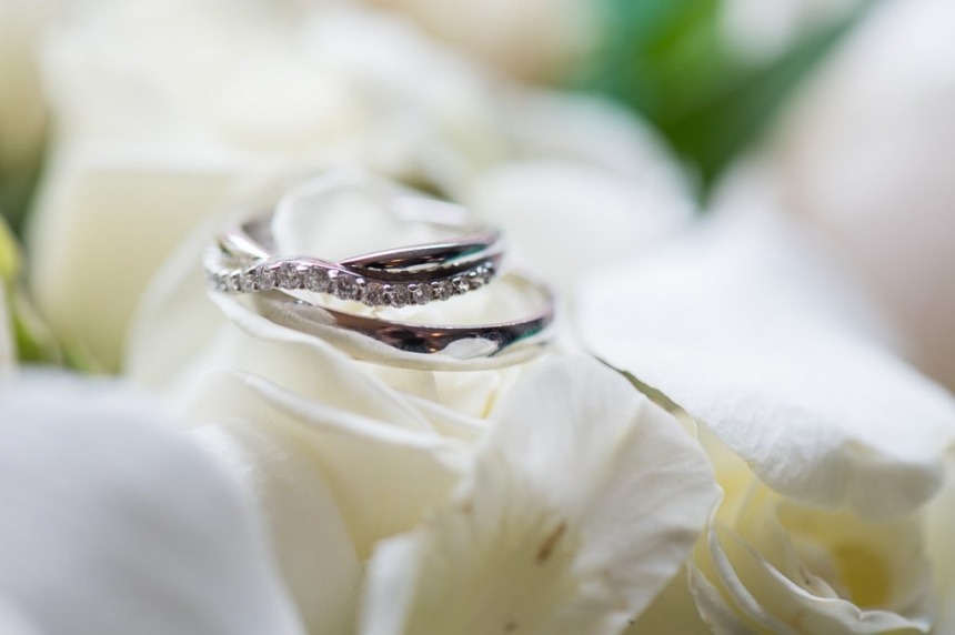 rings on white flowers