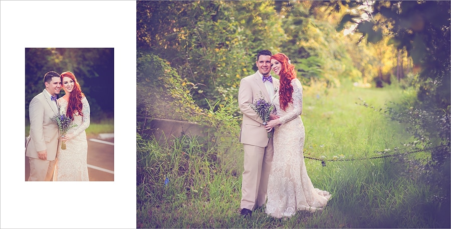 Lavender Themed Wedding - red hair bride
