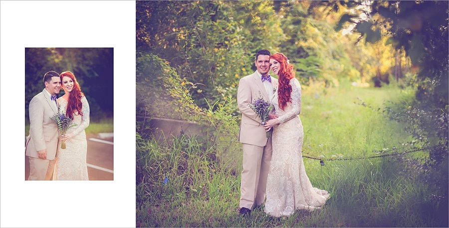 Lavender Themed Wedding - red hair bride