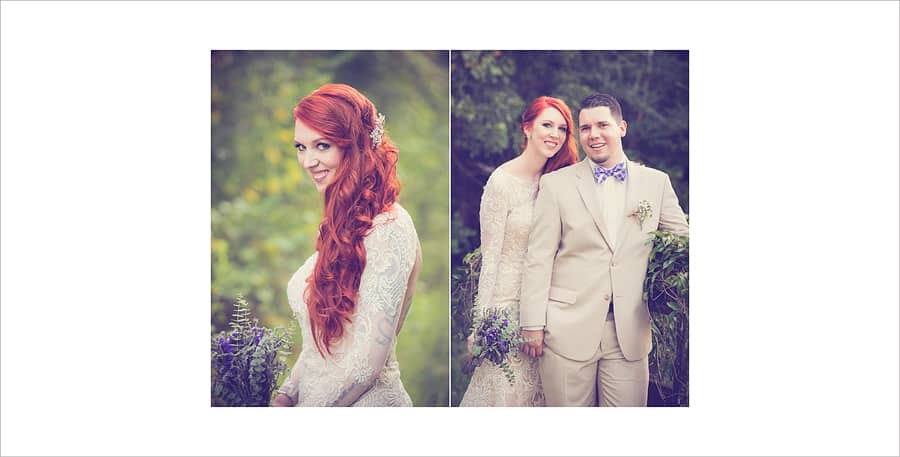 Lavender Themed Wedding - bride and groom