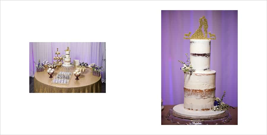 wedding with lavender theme nude cake